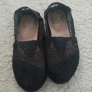 Black Crochet Toms